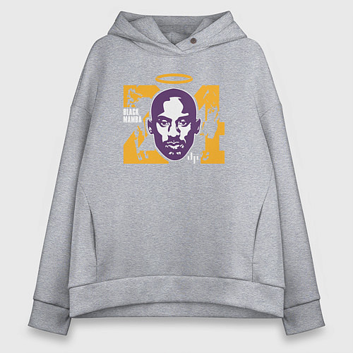 Женское худи оверсайз Black mamba 24 / Меланж – фото 1