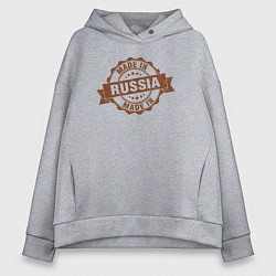 Толстовка оверсайз женская Сделано в России, цвет: меланж