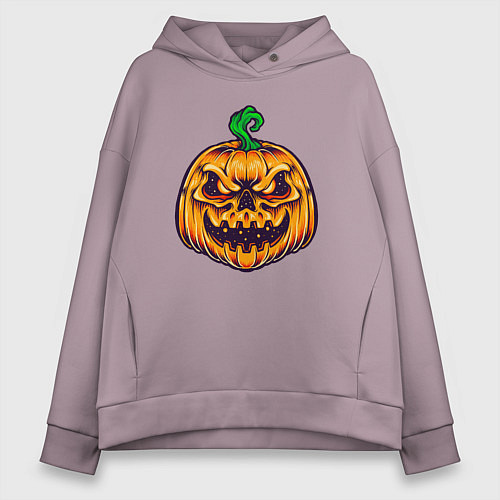 Женское худи оверсайз Halloween pumpkin / Сиреневый – фото 1