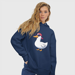 Толстовка оверсайз женская Duck swag, цвет: тёмно-синий — фото 2