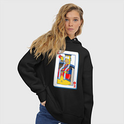 Толстовка оверсайз женская Король Гомер, цвет: черный — фото 2