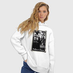 Толстовка оверсайз женская Joker - folie a deux meme, цвет: белый — фото 2