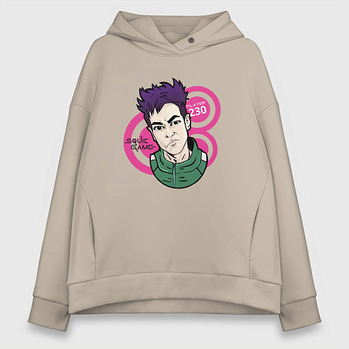 Женское худи оверсайз Чхве Су Бонг - 230 / Миндальный – фото 1