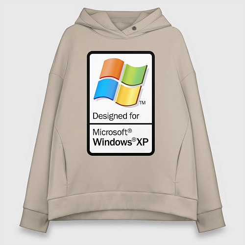 Женское худи оверсайз Предназначен для xp / Миндальный – фото 1