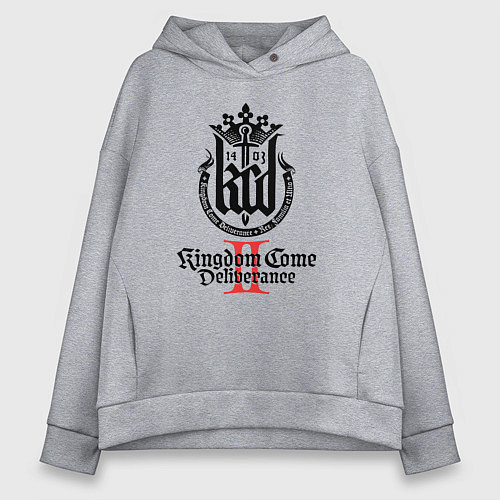 Женское худи оверсайз Kingdom Come Deliverance 2 / Меланж – фото 1