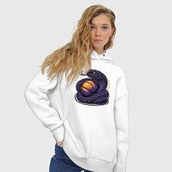 Толстовка оверсайз женская Black mamba basketball, цвет: белый — фото 2