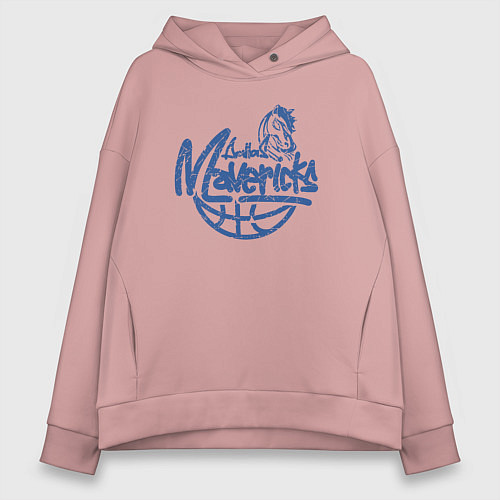 Женское худи оверсайз Team Dallas Mavericks / Пыльно-розовый – фото 1
