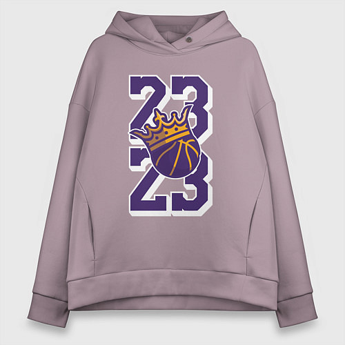 Женское худи оверсайз Король Леброн Джеймс / Сиреневый – фото 1