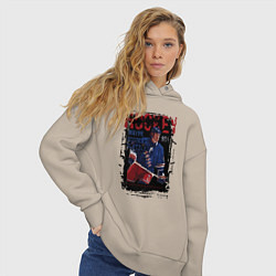 Толстовка оверсайз женская Лучший хоккеист Уэйн Гретски, цвет: миндальный — фото 2