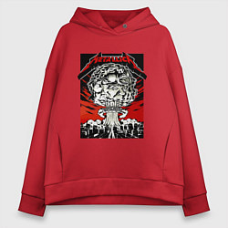 Толстовка оверсайз женская Metallica - Toronto playbill, цвет: красный