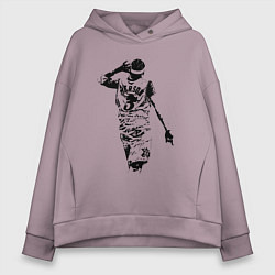 Толстовка оверсайз женская Allen Iverson NBA, цвет: сиреневый