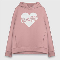 Толстовка оверсайз женская Love Cavaliers, цвет: пыльно-розовый