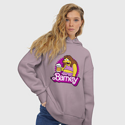Толстовка оверсайз женская Barney with beer, цвет: сиреневый — фото 2