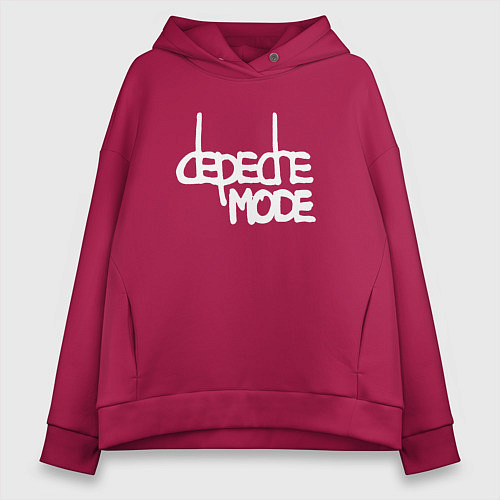 Женское худи оверсайз Depeche Mode - exciter logo / Маджента – фото 1