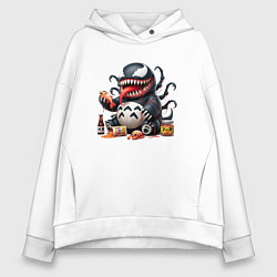 Толстовка оверсайз женская Вентоторо - коллаба, цвет: белый