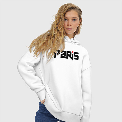 Женское худи оверсайз City Paris / Белый – фото 3