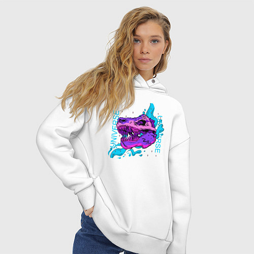 Женское худи оверсайз Universe / Белый – фото 3