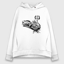 Толстовка оверсайз женская Викинг вольво, цвет: белый