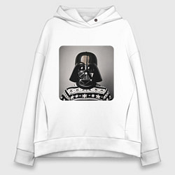 Толстовка оверсайз женская Винтажный Вейдер, цвет: белый