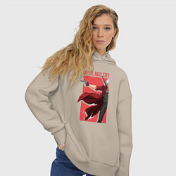 Толстовка оверсайз женская Anime Devil May Cry Данте, цвет: миндальный — фото 2