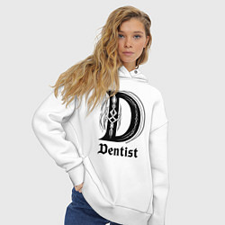 Толстовка оверсайз женская D - dentist, цвет: белый — фото 2