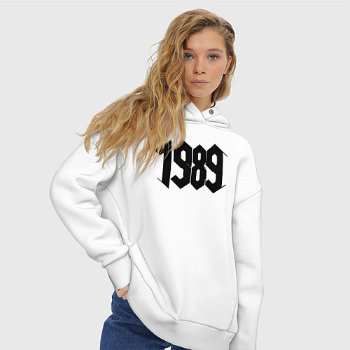 Женское худи оверсайз 1989 год в стиле ретро / Белый – фото 3