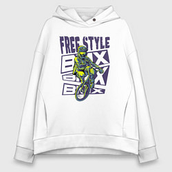 Толстовка оверсайз женская BMX free style, цвет: белый