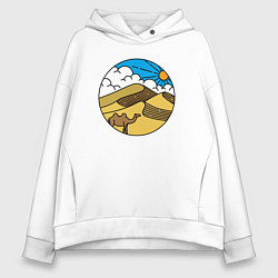 Толстовка оверсайз женская Desert camel, цвет: белый