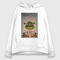 Толстовка оверсайз женская Разыскивается огр, цвет: белый