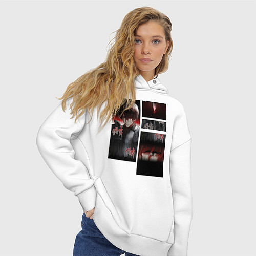 Женское худи оверсайз Ранкер который живёт второй раз / Белый – фото 3