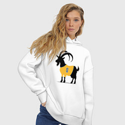 Толстовка оверсайз женская Haliburton goat, цвет: белый — фото 2