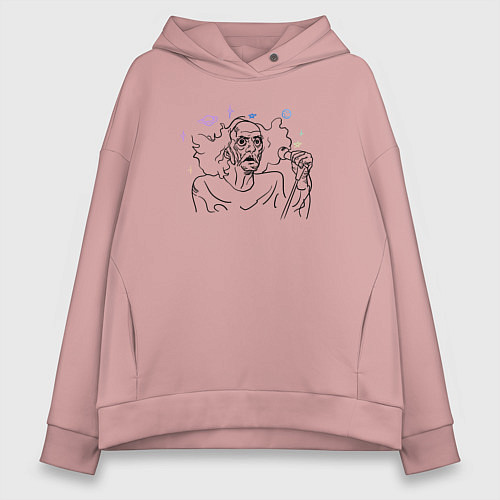 Женское худи оверсайз Бобби Либлинг - мем / Пыльно-розовый – фото 1