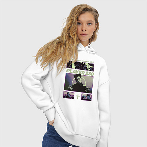 Женское худи оверсайз Танос из Игры в Кальмара / Белый – фото 3