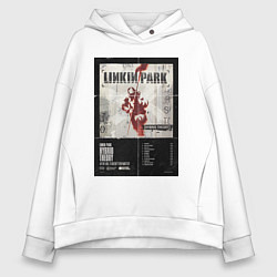 Толстовка оверсайз женская Linkin Park альбом Hybrid Theory, цвет: белый