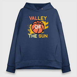 Толстовка оверсайз женская Valley of the sun, цвет: тёмно-синий