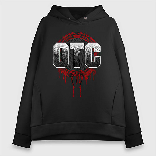 Женское худи оверсайз Roman Reigns otc wwe logo / Черный – фото 1