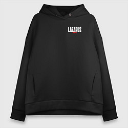 Толстовка оверсайз женская Аниме Лазарь светлый, цвет: черный