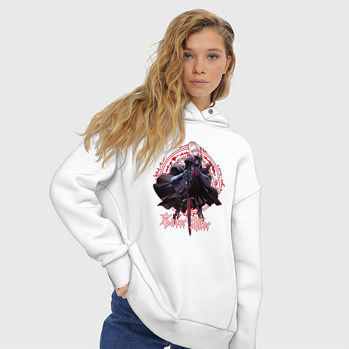 Женское худи оверсайз Сейбер Альтер Fate / Белый – фото 3