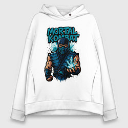 Толстовка оверсайз женская Sub-zero graffiti, цвет: белый