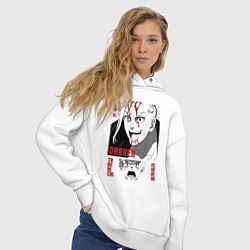 Толстовка оверсайз женская Токийские мстители Дракен и Такимичи, цвет: белый — фото 2