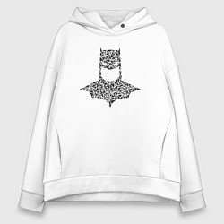 Толстовка оверсайз женская Batman hero, цвет: белый