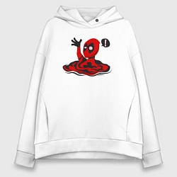 Толстовка оверсайз женская Привет Дэдпул, цвет: белый