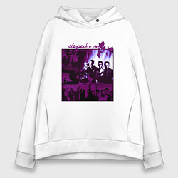 Толстовка оверсайз женская Depeche Mode in violet, цвет: белый