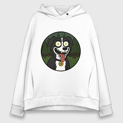 Толстовка оверсайз женская Mr Pickles dog, цвет: белый