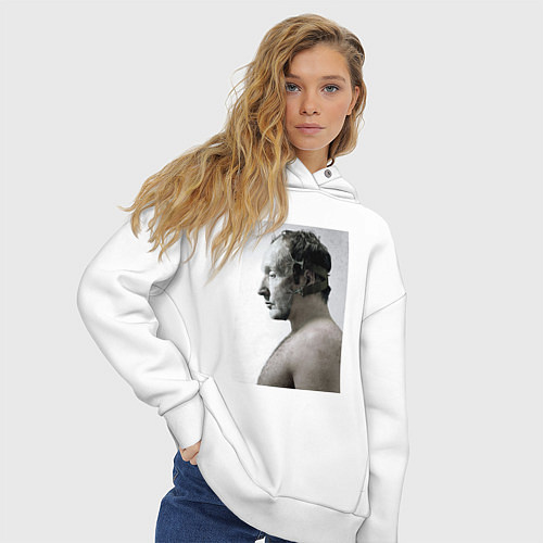 Женское худи оверсайз Пила / Белый – фото 3