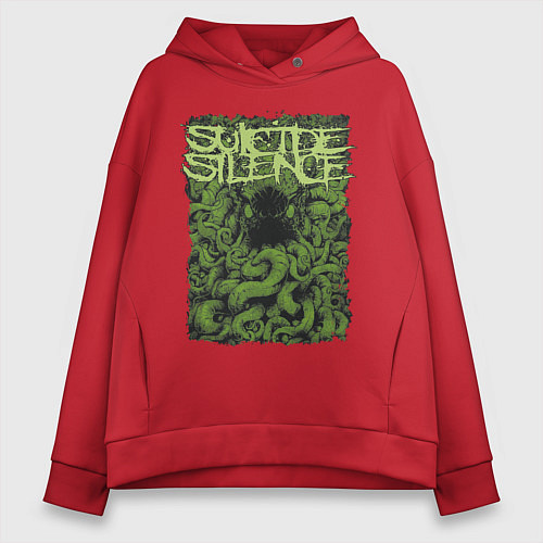Женское худи оверсайз Suicide Silence / Красный – фото 1
