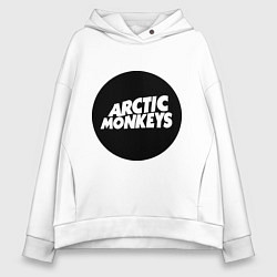 Толстовка оверсайз женская Arctic Monkeys Round, цвет: белый