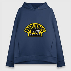 Толстовка оверсайз женская HC Boston Bruins Label, цвет: тёмно-синий