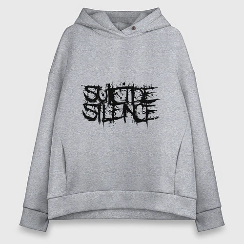 Женское худи оверсайз Suicide Silence / Меланж – фото 1