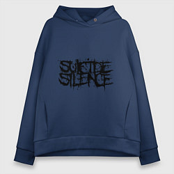 Толстовка оверсайз женская Suicide Silence, цвет: тёмно-синий